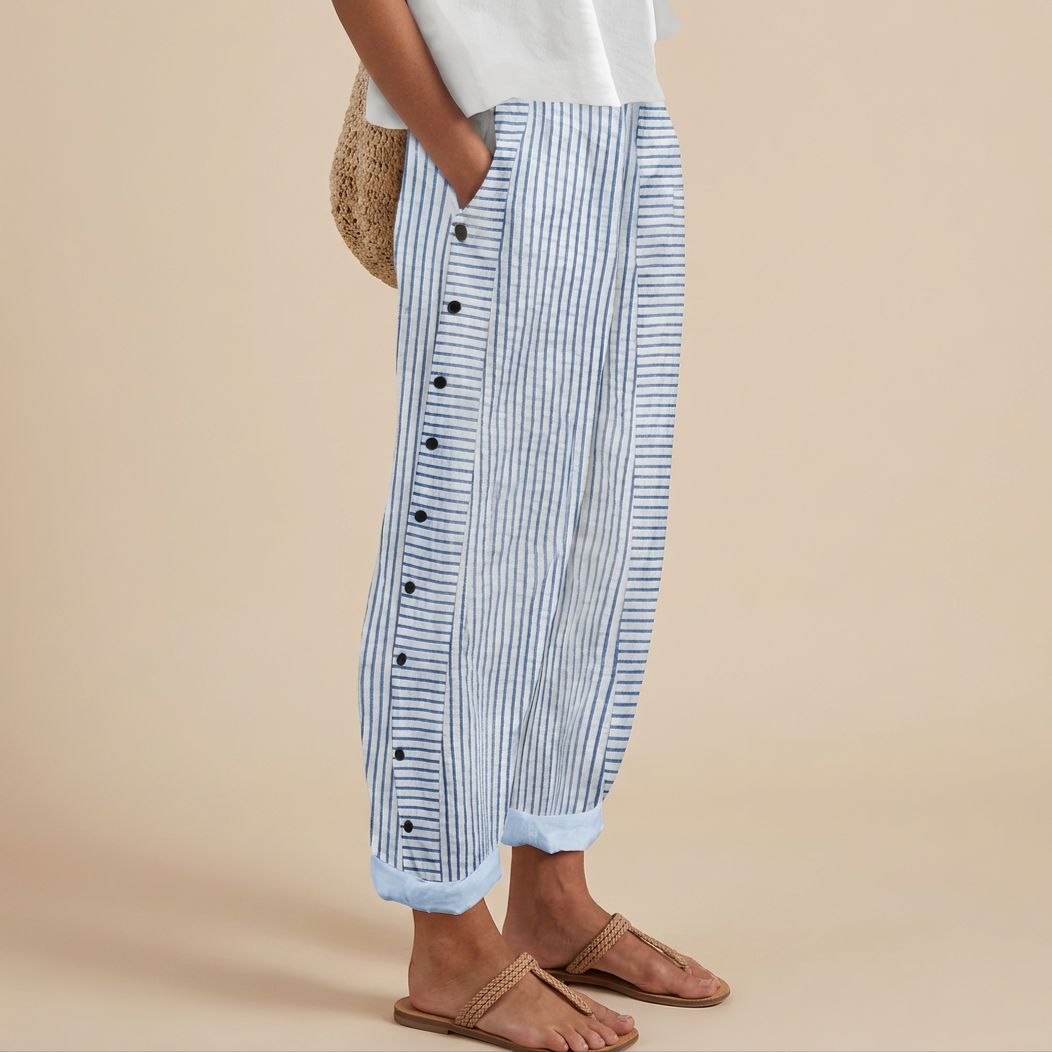 Rachael - Locker sitzende Hose mit Taschen an den Seiten