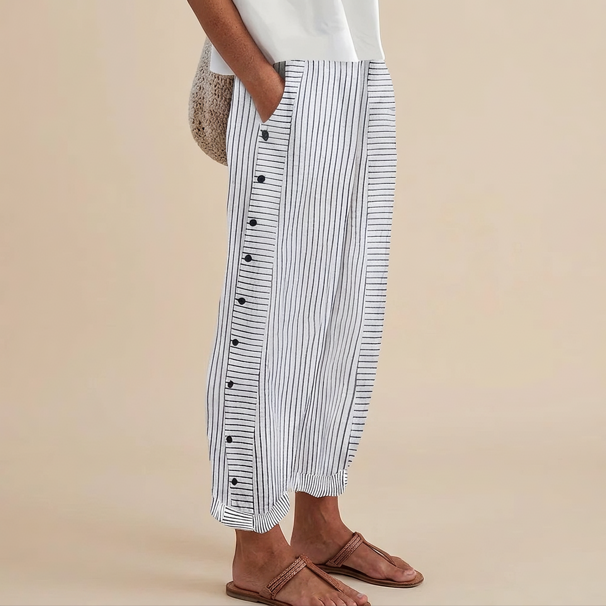 Rachael - Locker sitzende Hose mit Taschen an den Seiten