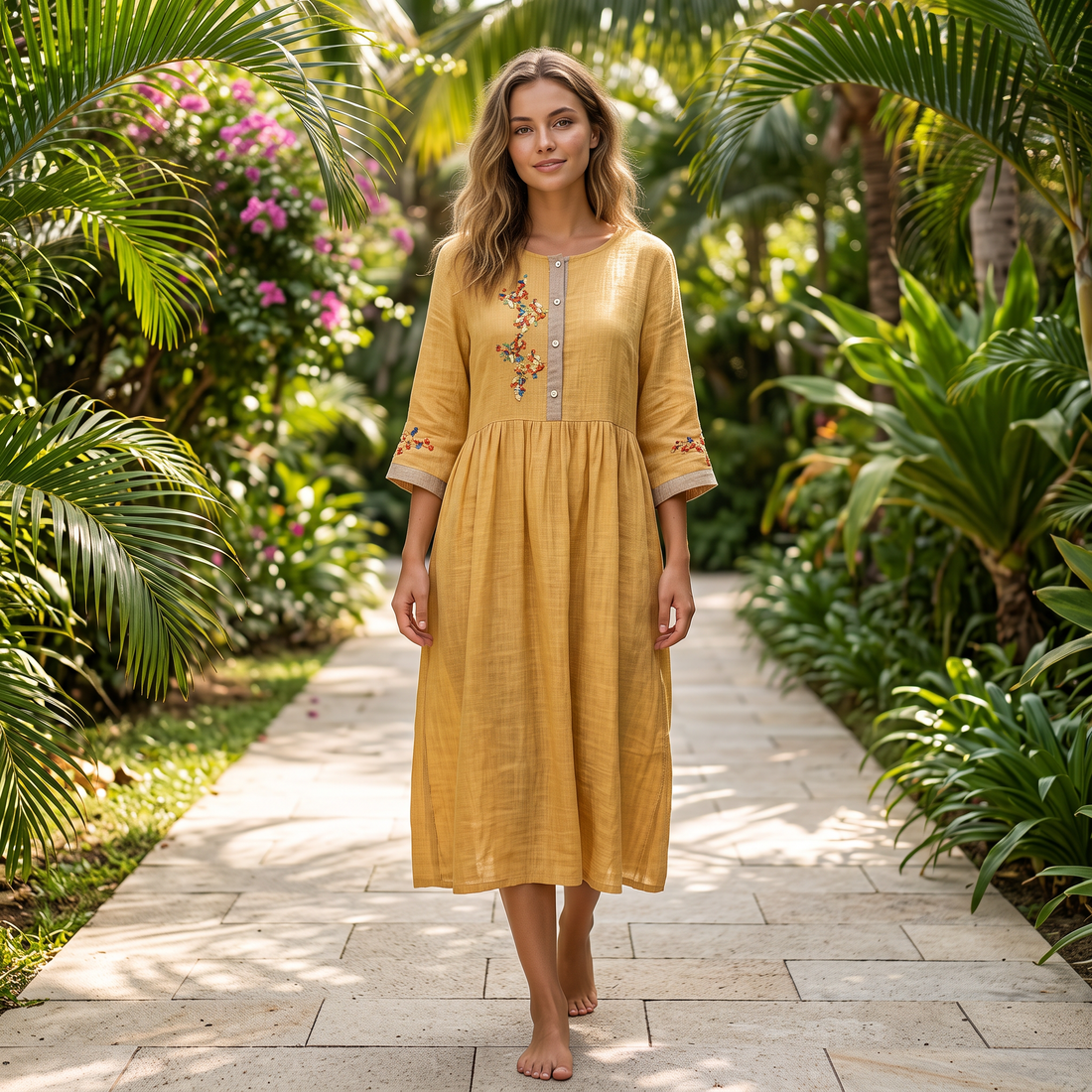 Laura - Bequemes Boho-Kleid mit Details