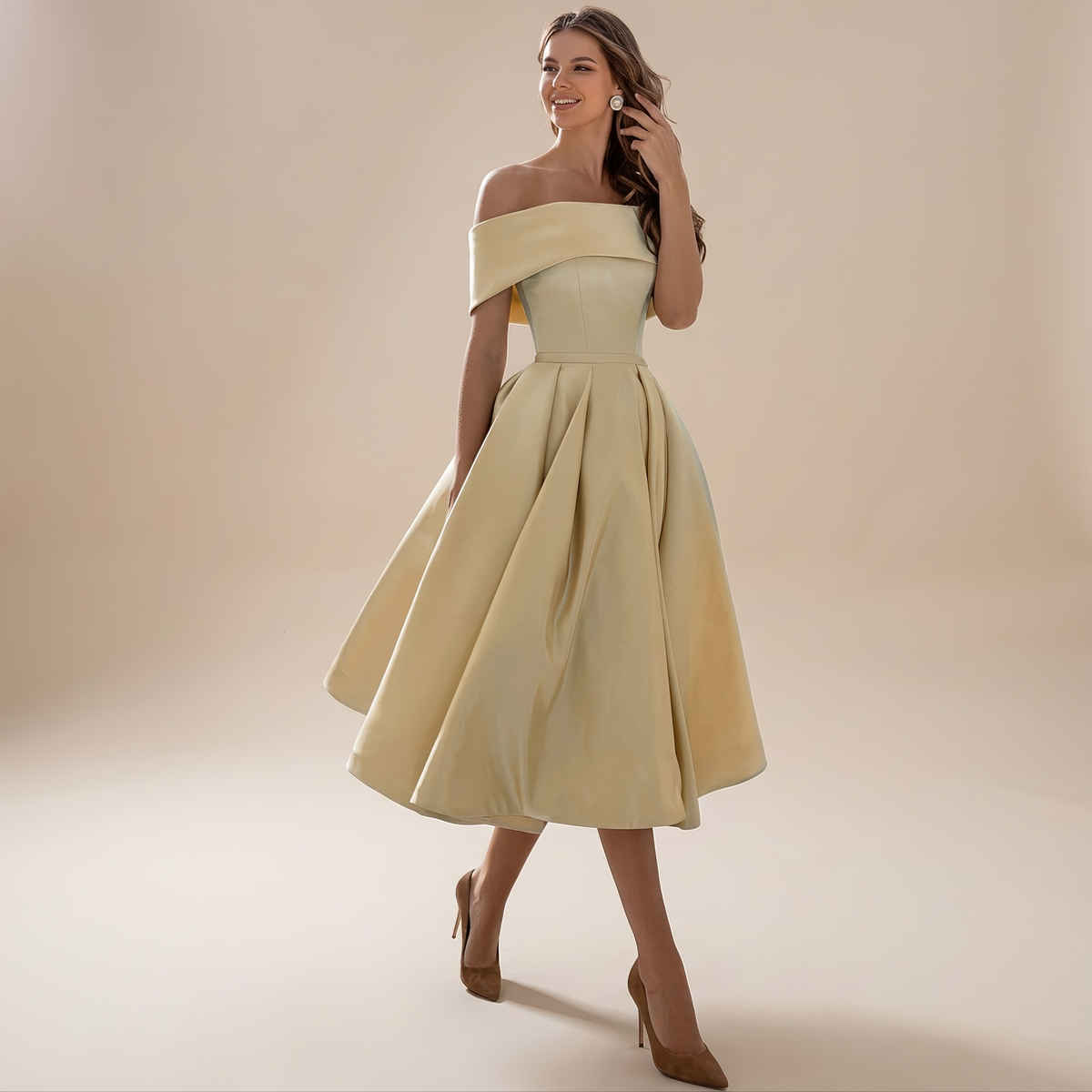 Erika - Stilvolles Kleid mit offenen Schultern