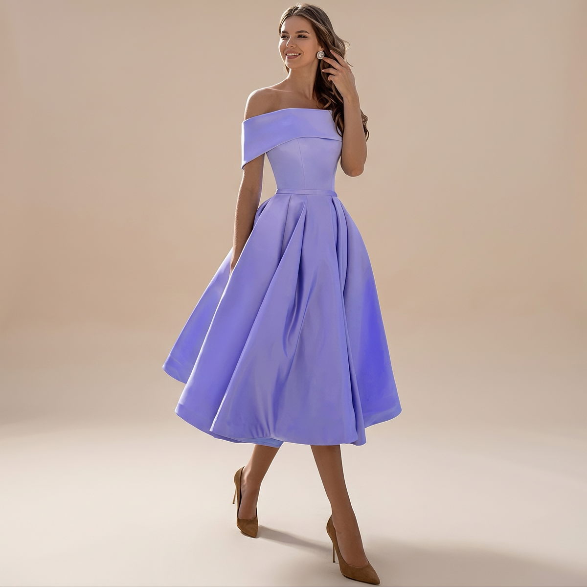 Erika - Stilvolles Kleid mit offenen Schultern