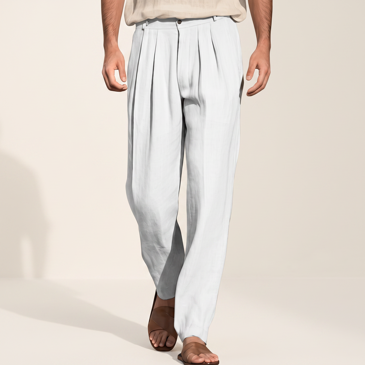 Randall - Breite und komfortable Faltenhose