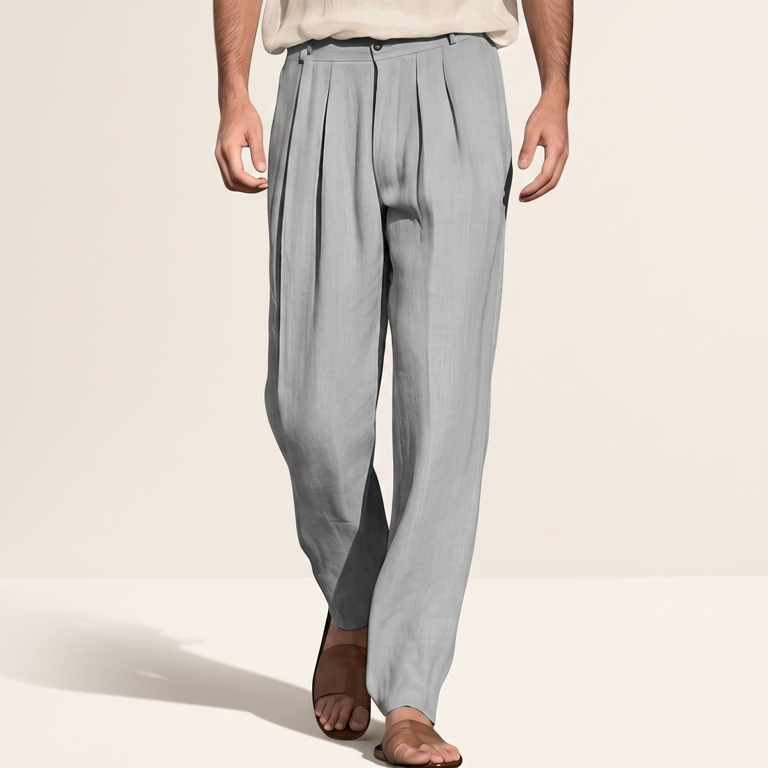 Randall - Breite und komfortable Faltenhose
