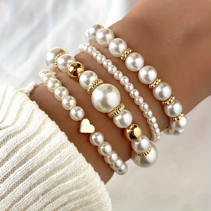 Nerisse – Set von Süßwasserperlen-Armbändern