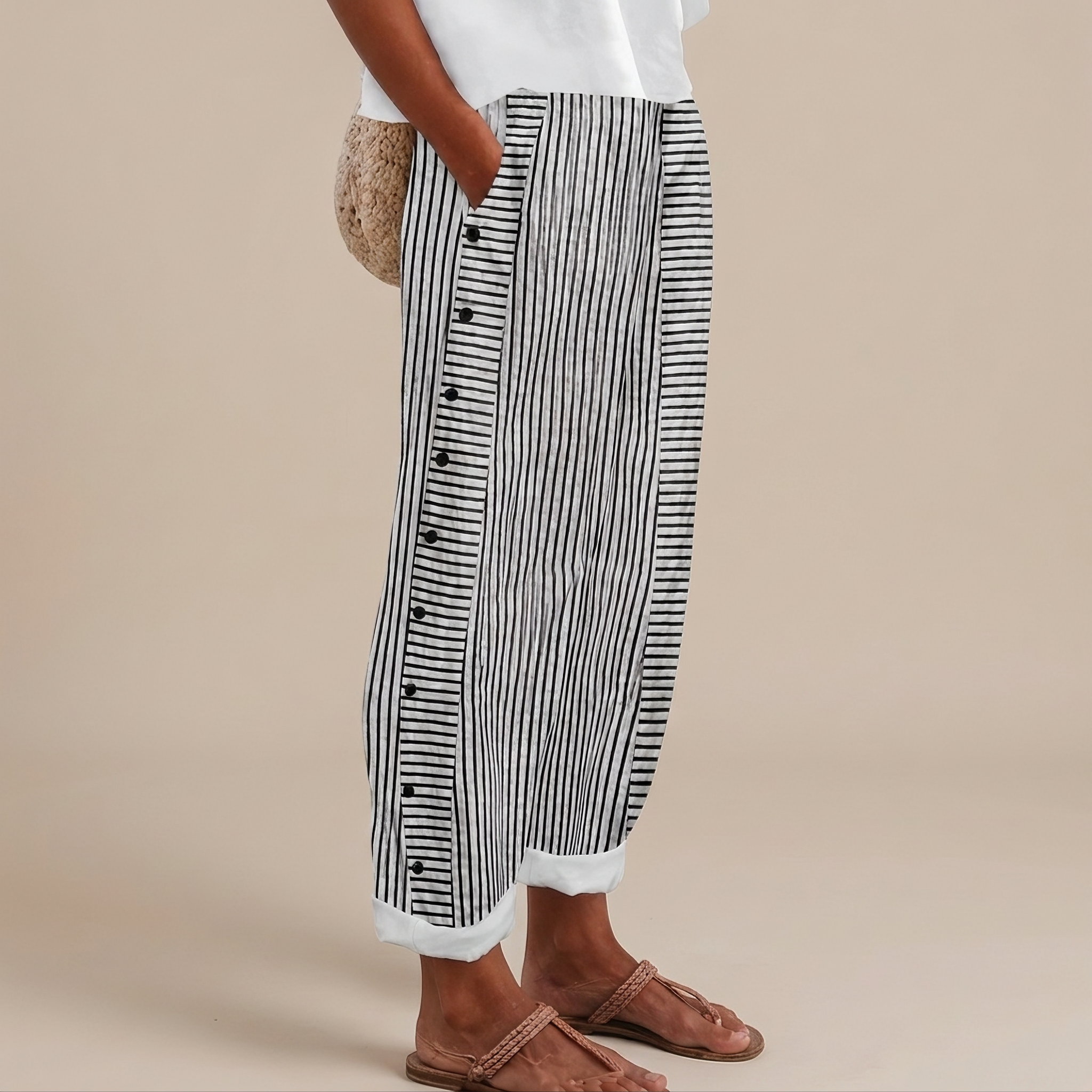Rachael - Locker sitzende Hose mit Taschen an den Seiten