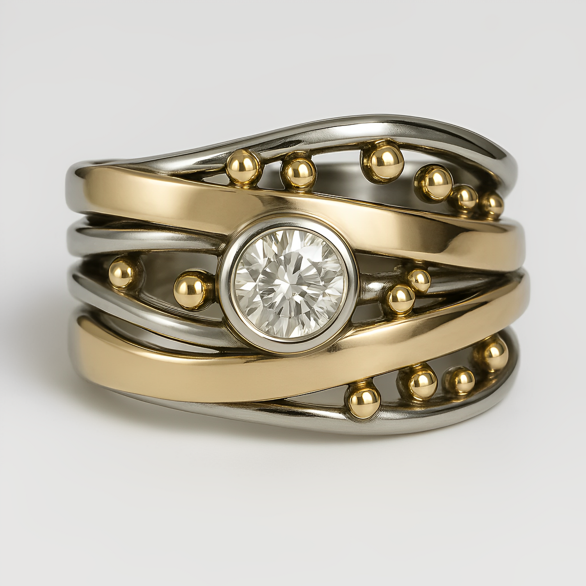 Dalia – Vintage-Goldring mit eingefasstem Zirkonia