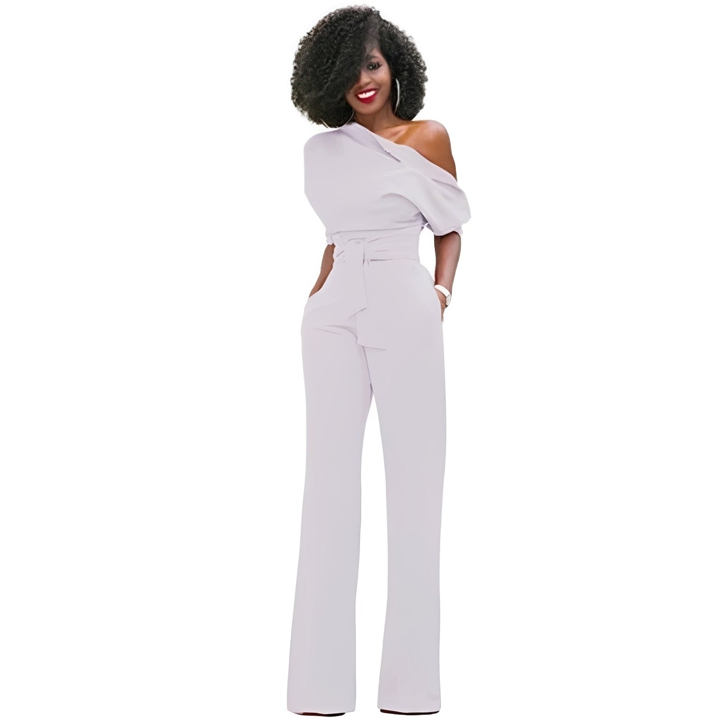 Marie - Eleganter schulterfreier Jumpsuit für Damen