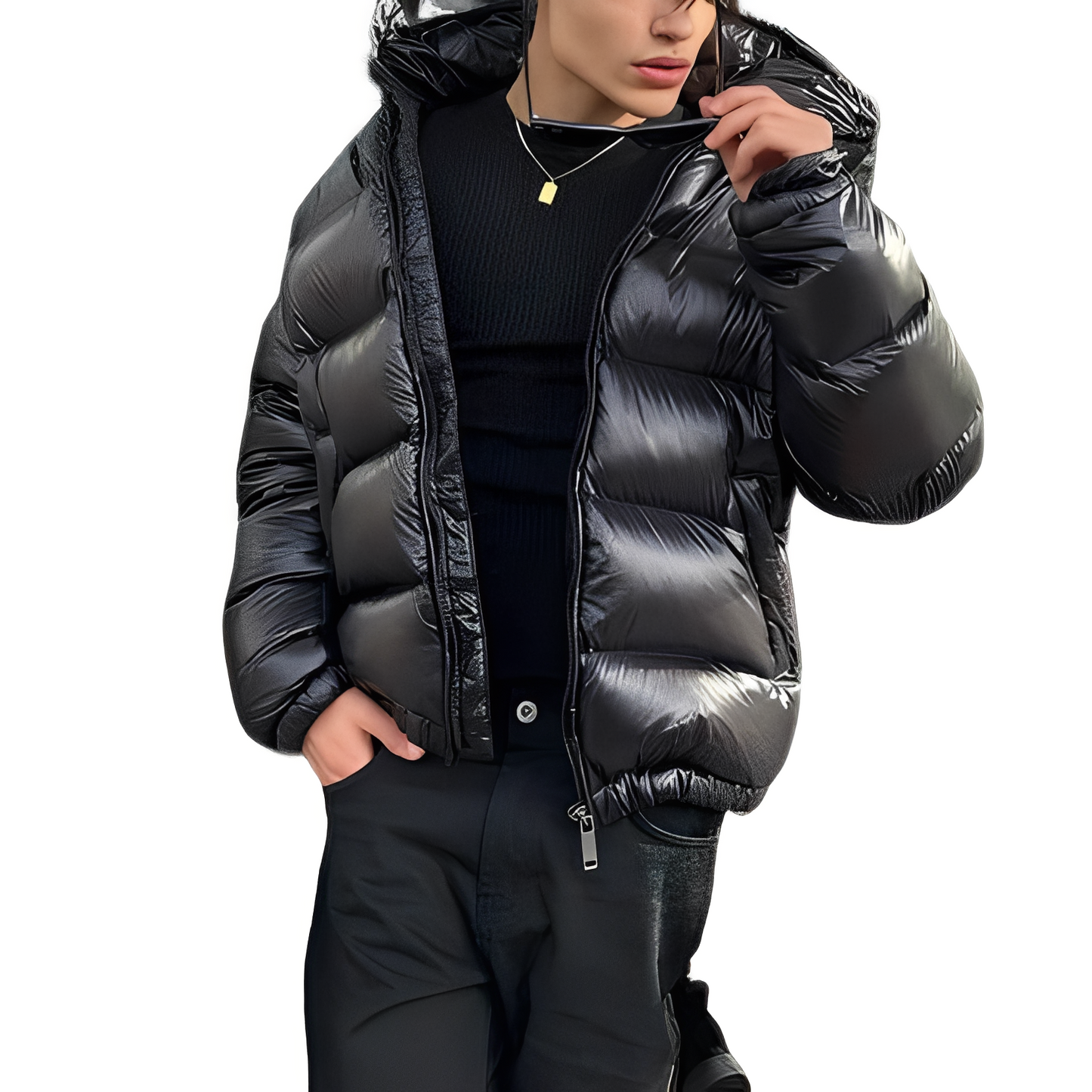 Micheal - Herren-Daunenjacke mit moderner Kapuze