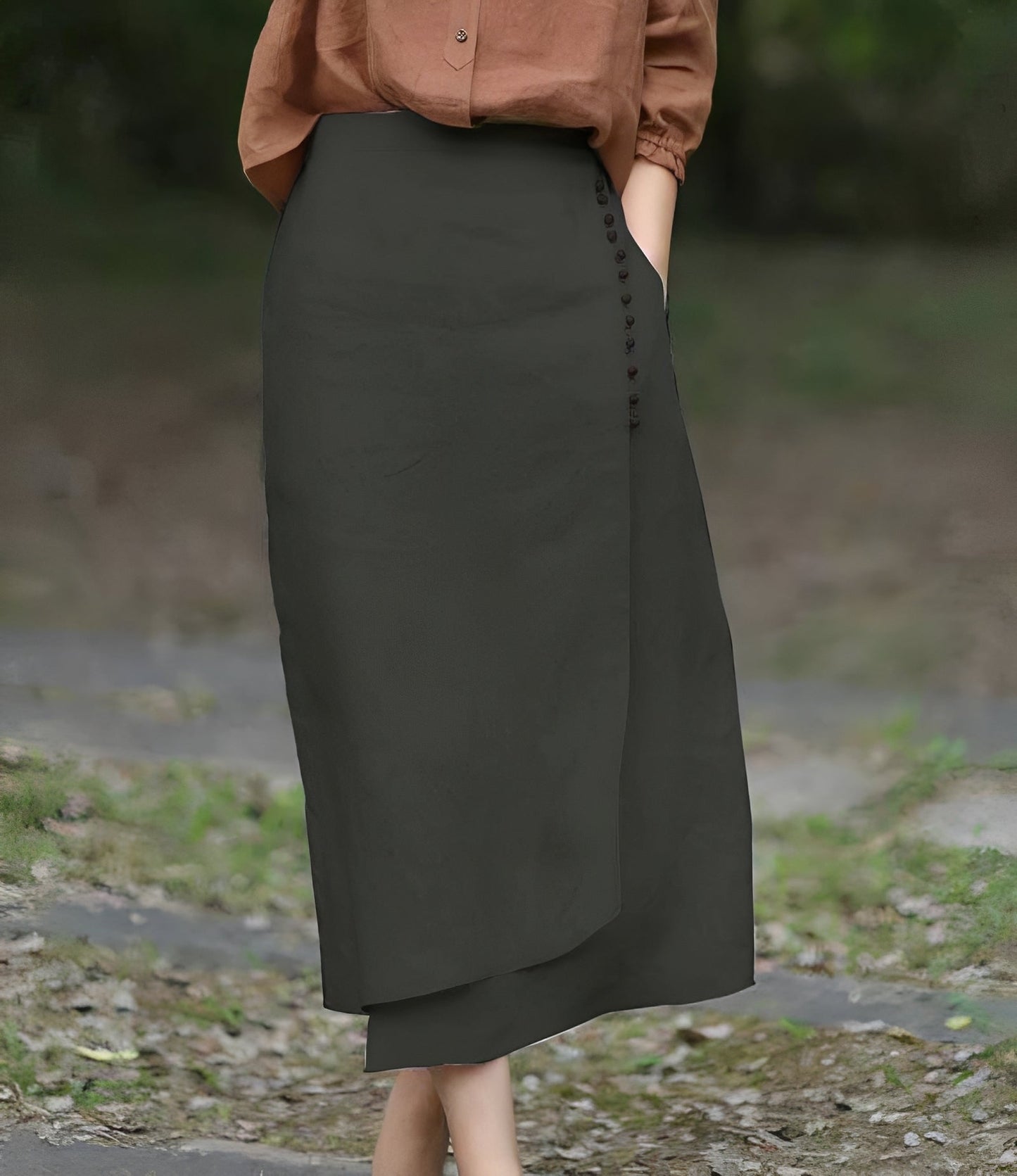 Manda - Elegante asymmetrische A-Linie-Rock für Frauen