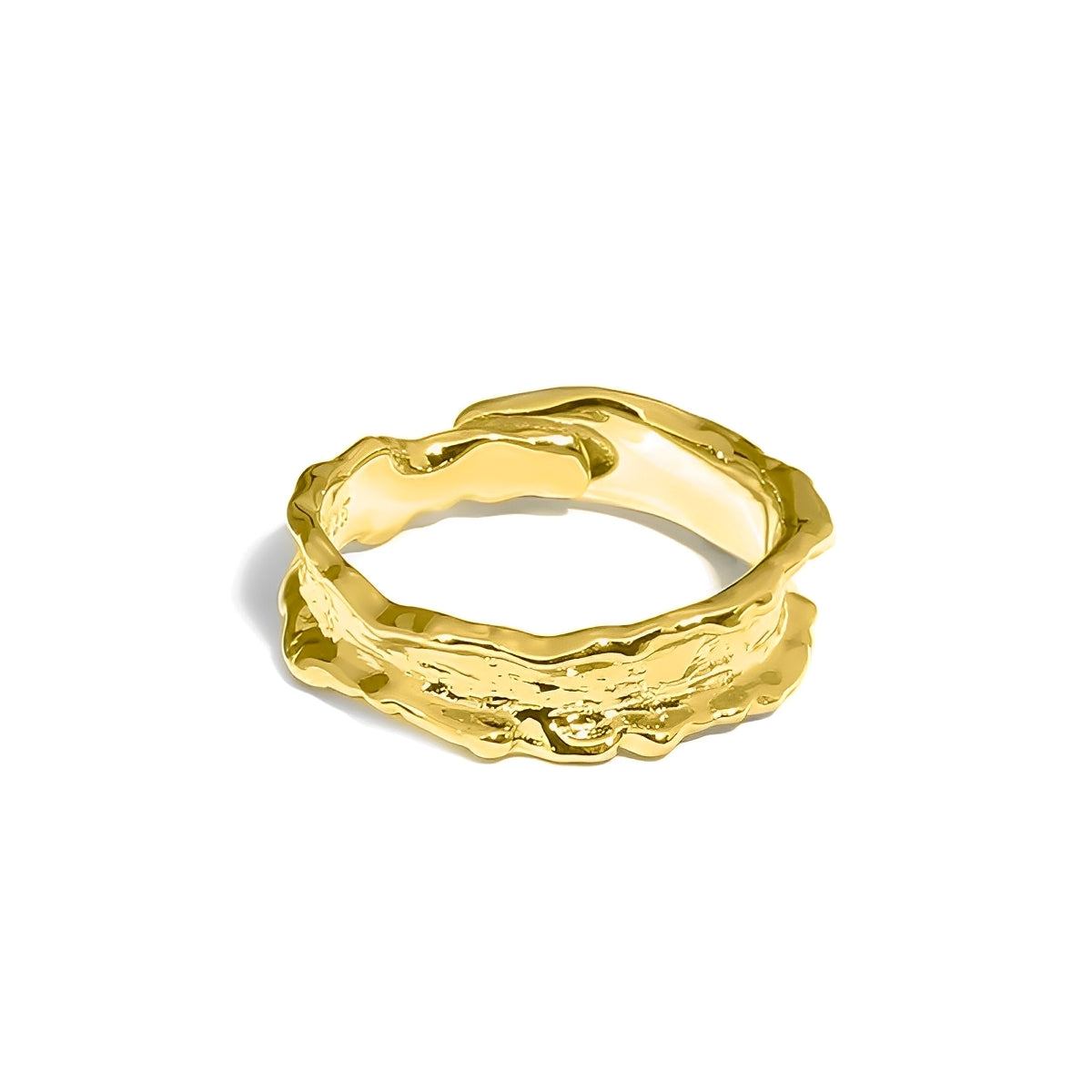 Sara – Vintage Gold Forged Ring