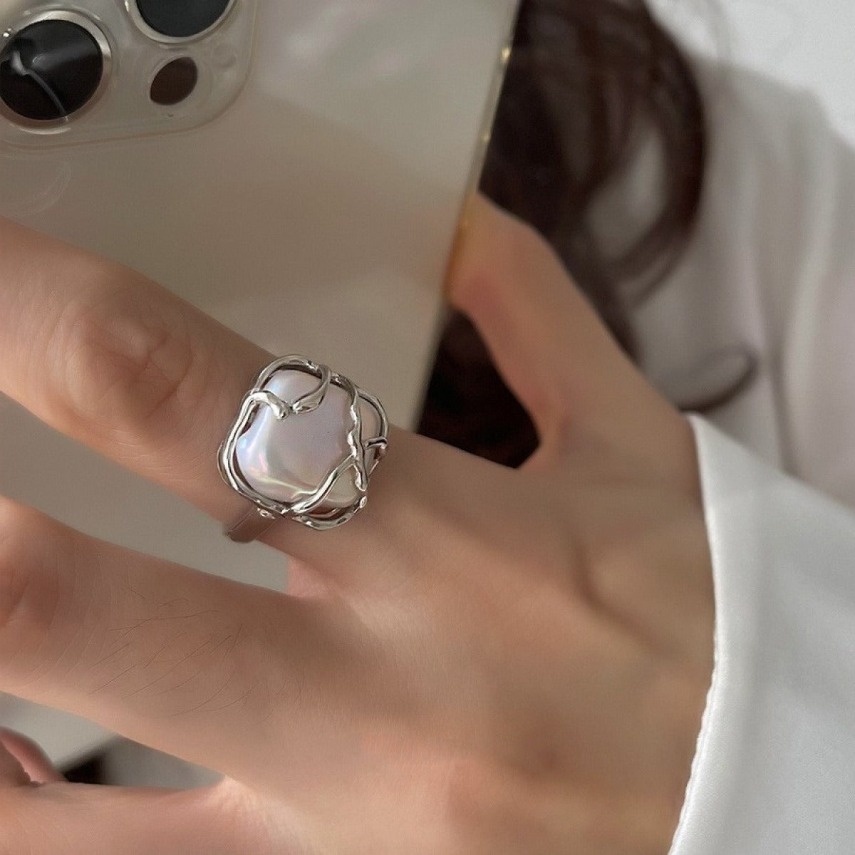 Marian – Anillo de oro mit Perle