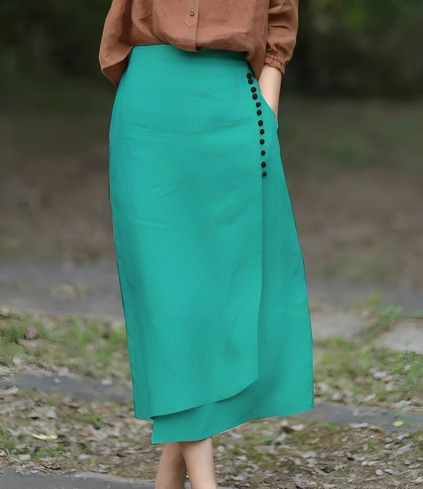 Manda - Elegante asymmetrische A-Linie-Rock für Frauen