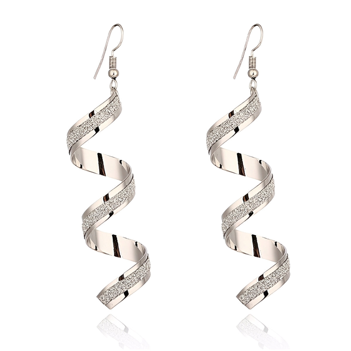 Jia – Ohrringe Spiralen aus Silber mit Glanz