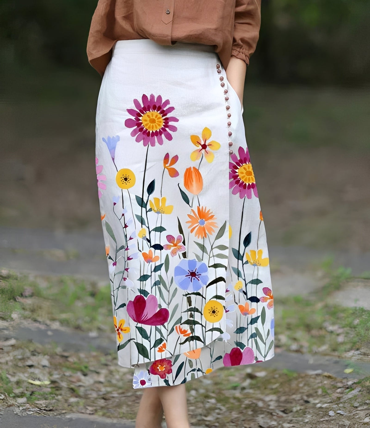 Manda - Elegante asymmetrische A-Linie-Rock für Frauen