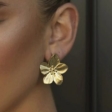 Rianne – Ohrringe Blume aus Gold