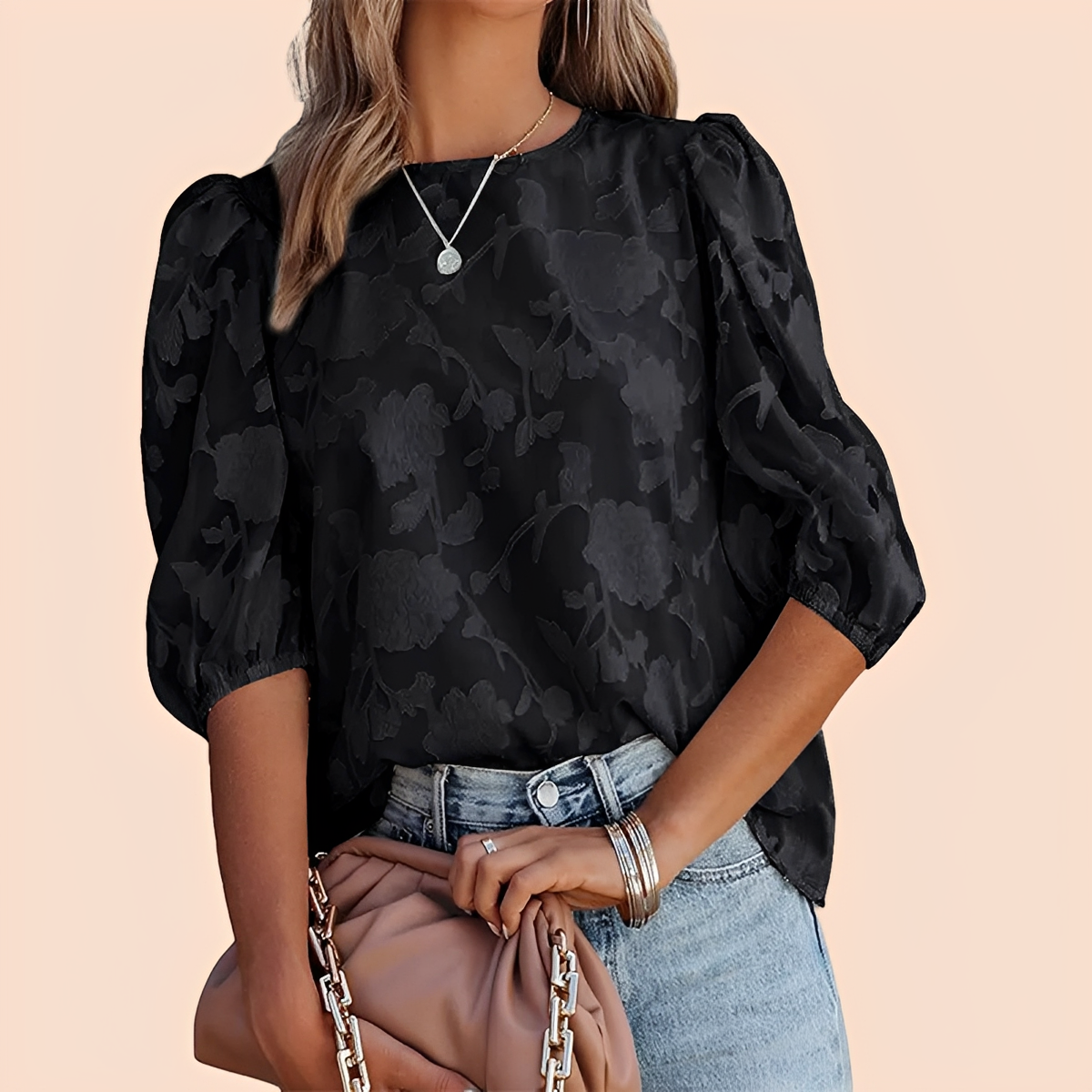 Amy – Stilvolles und Bequemes Damenoberteil mit Blumenmuster