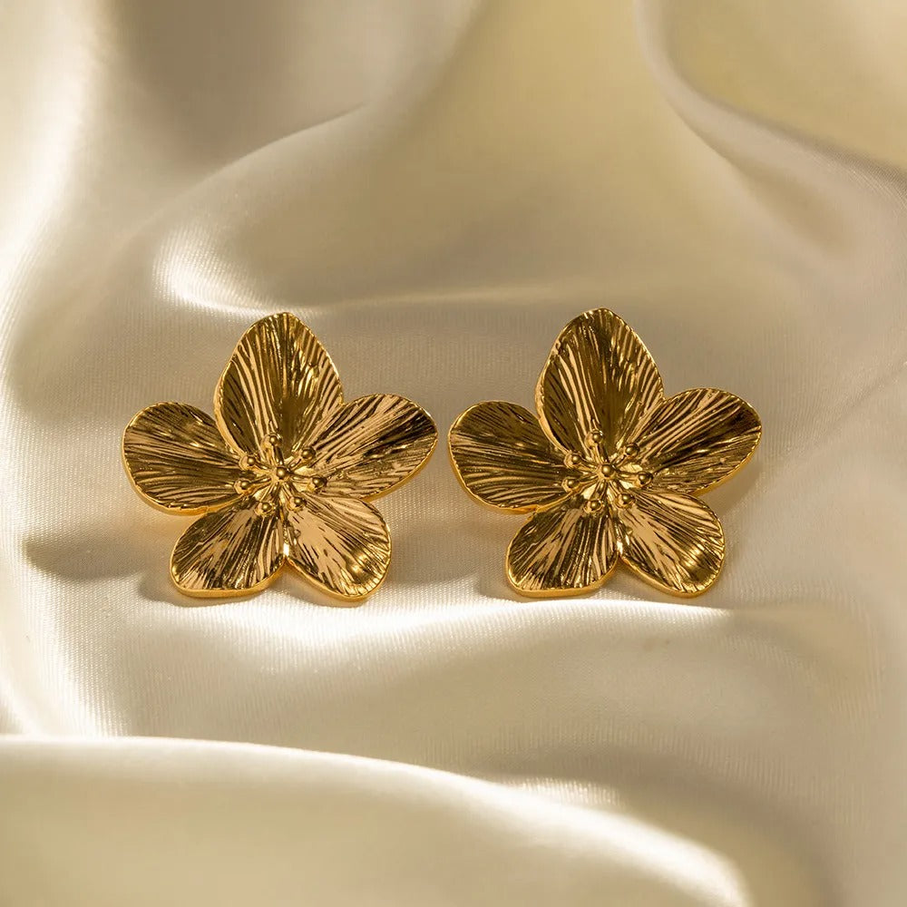 Rianne – Ohrringe Blume aus Gold