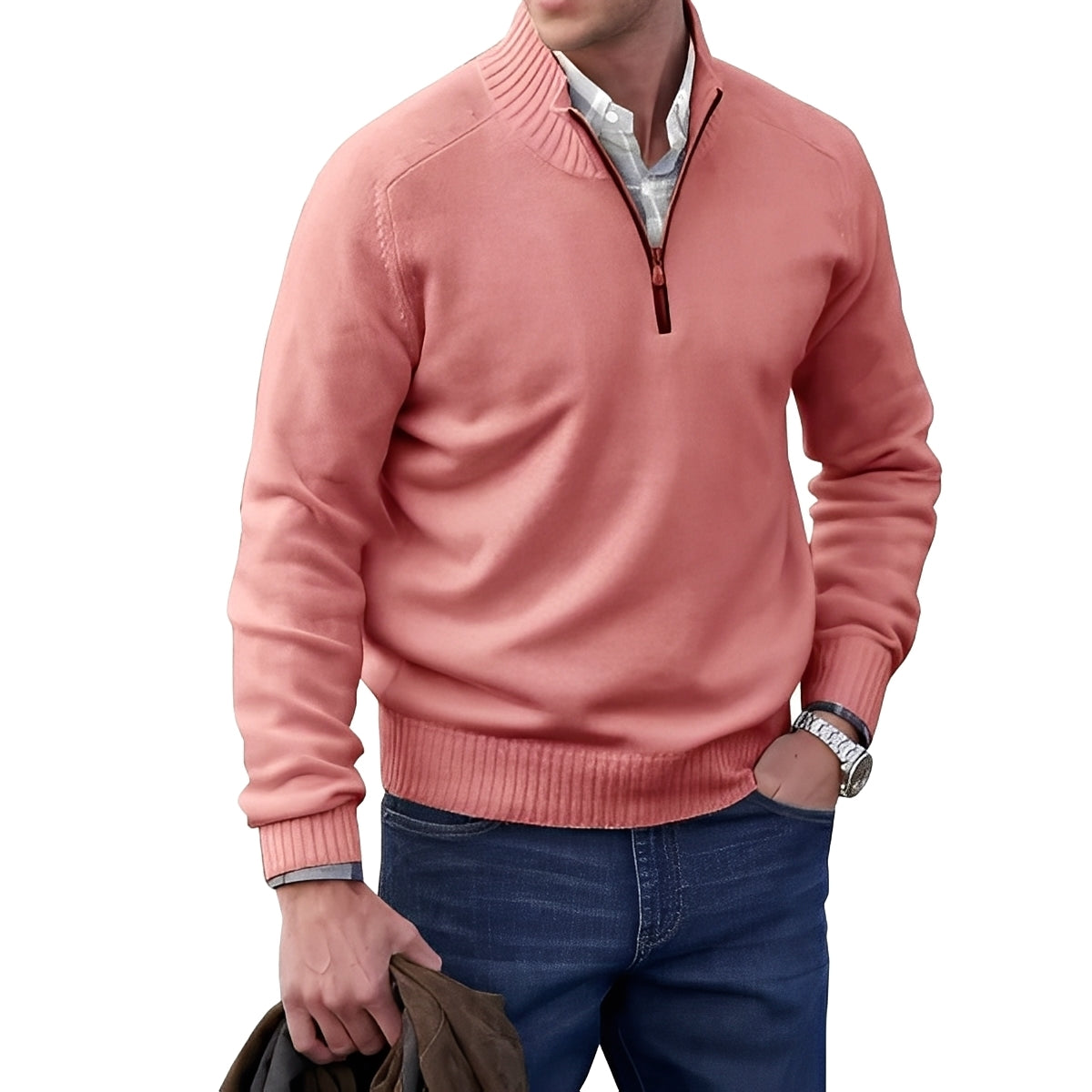 Jeremy - Modischer Reißverschluss-Herrenpullover