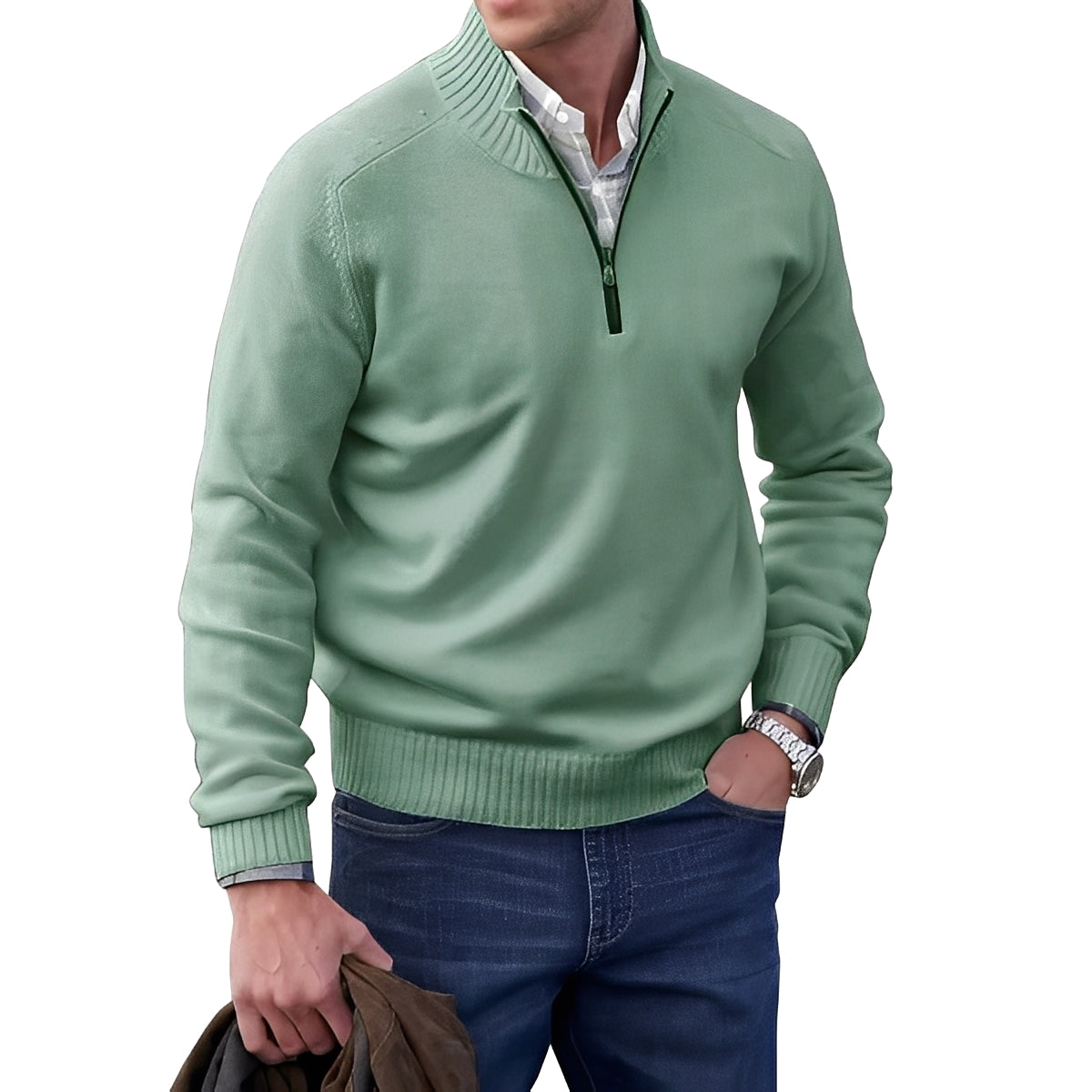 Jeremy - Modischer Reißverschluss-Herrenpullover