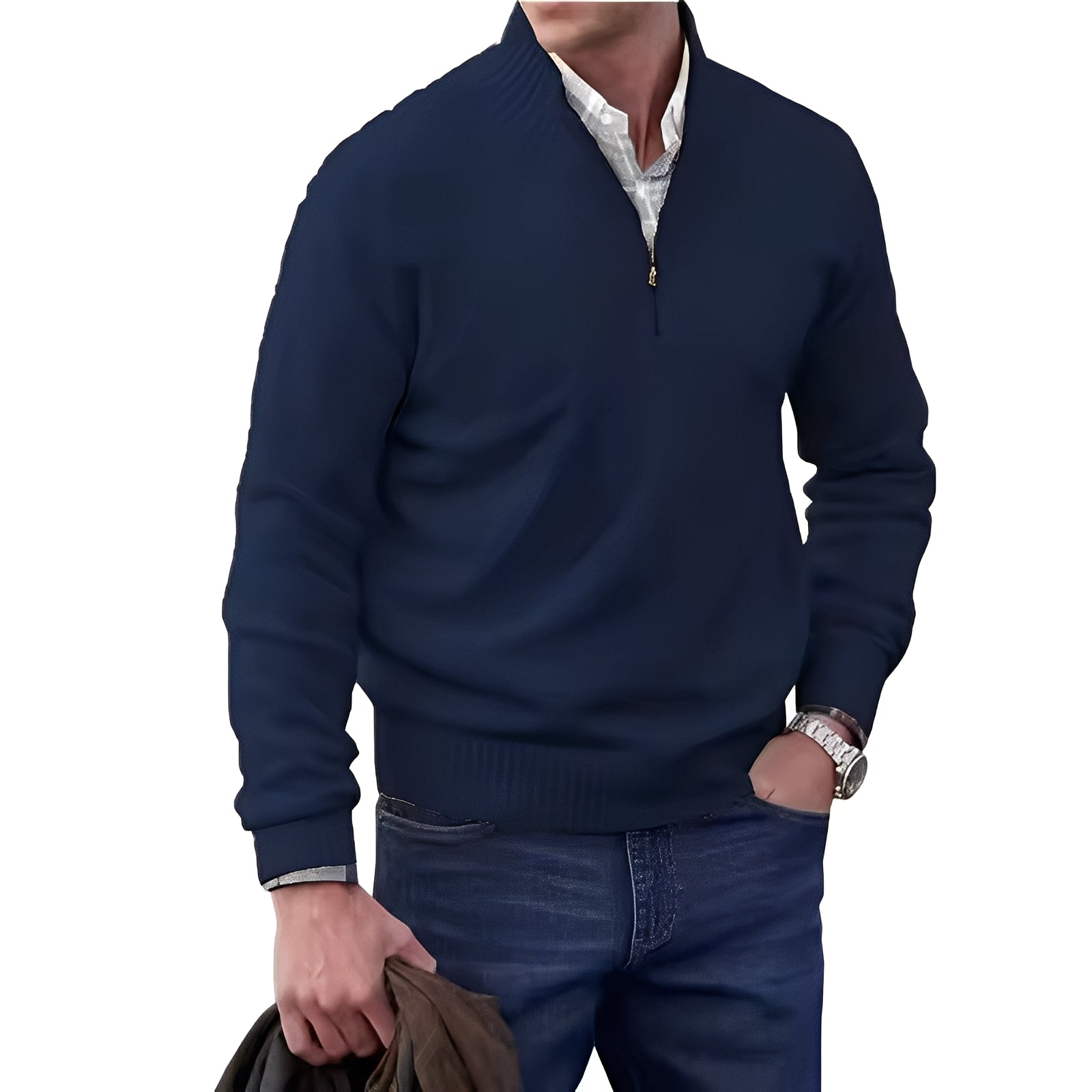Jeremy - Modischer Reißverschluss-Herrenpullover