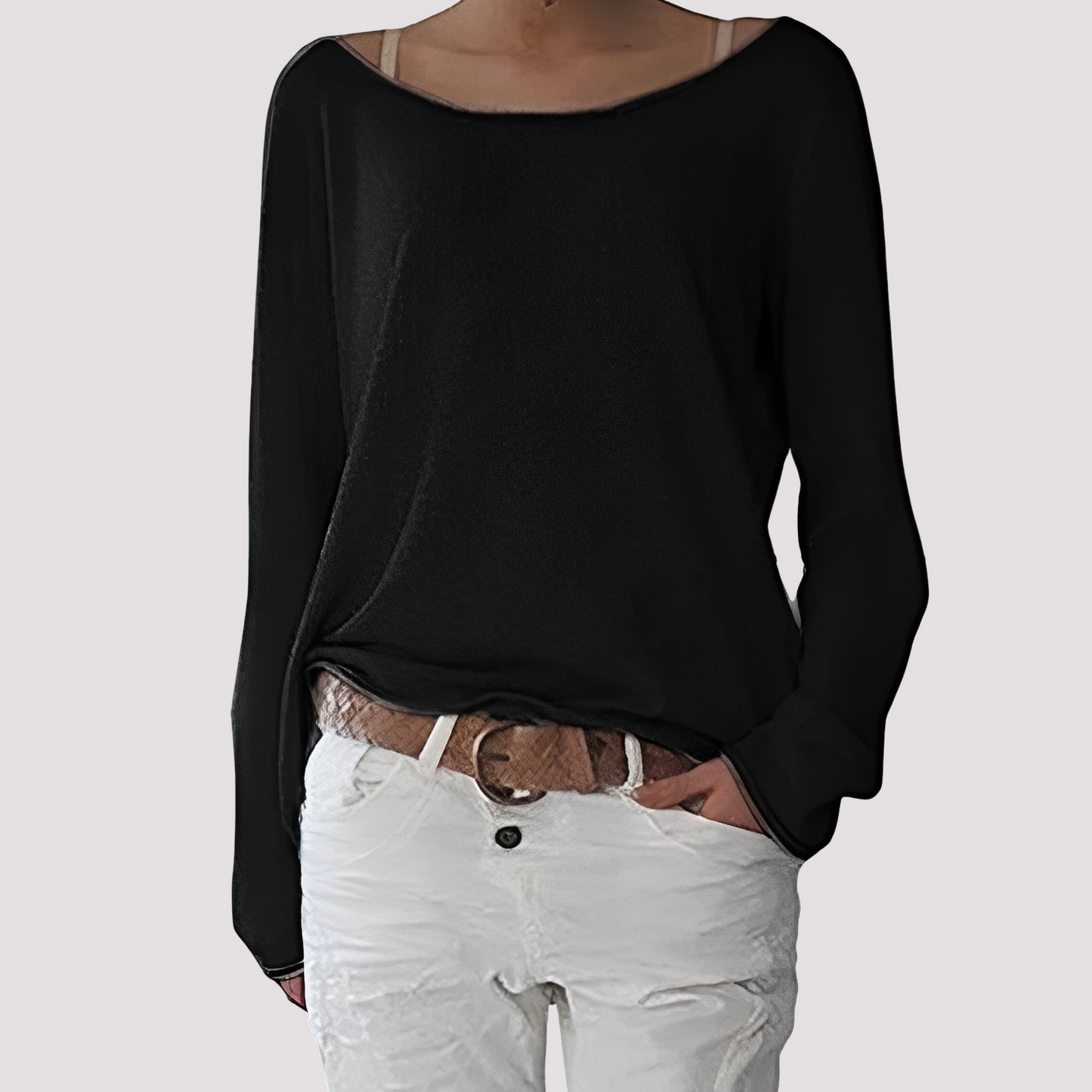 Joanna - Bequem geschnittenes Damen-Langarmshirt