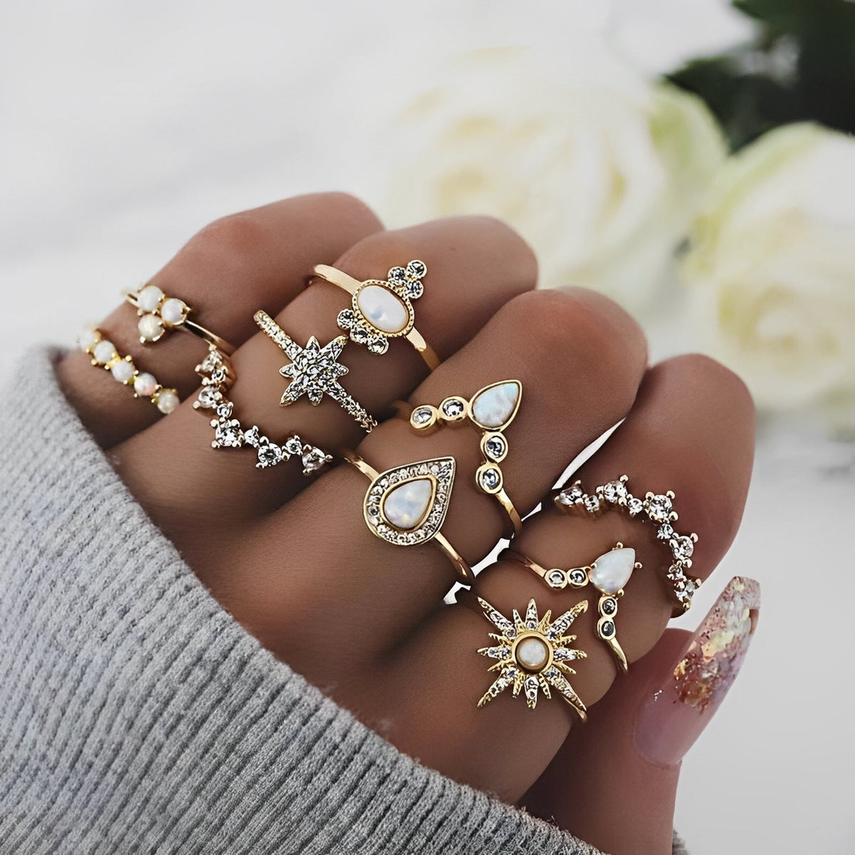Luna – Paket Premium von 8 bis 12 einzigartigen Ringen