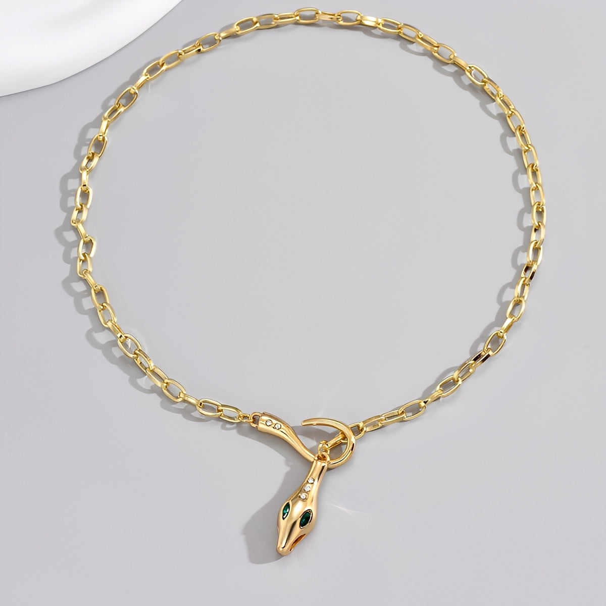 Celia – Halskette aus Schlangen-Kette mit Strass