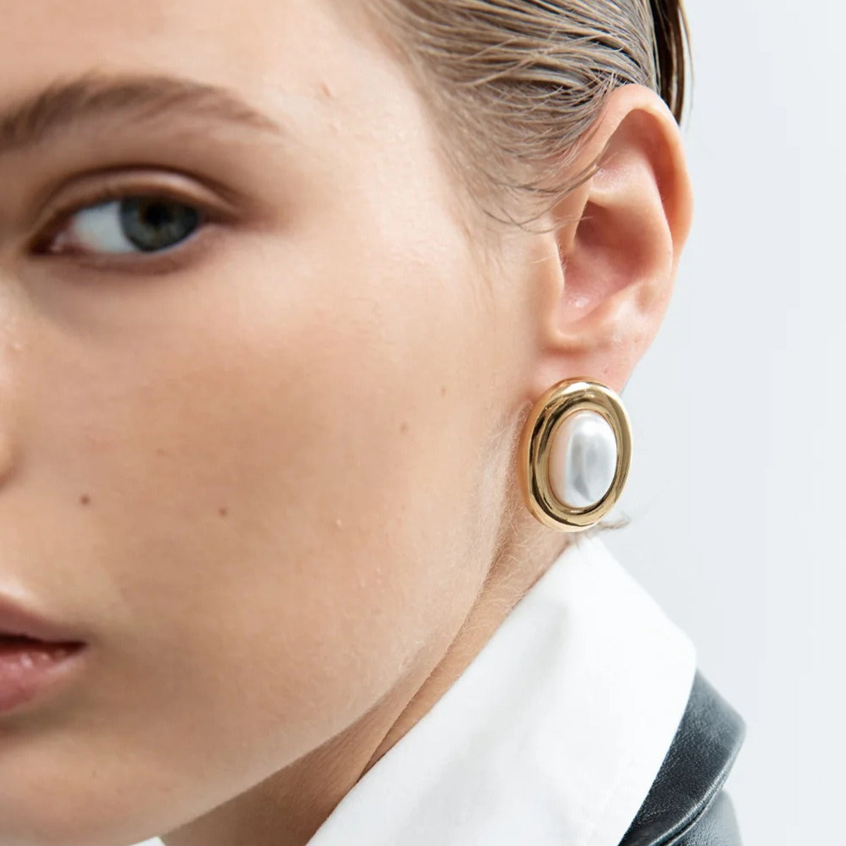 Colette – Ohrringe Vintage aus Edelstahl mit Perle