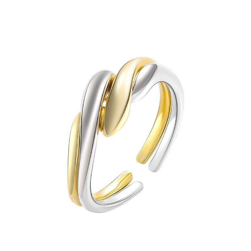 Elaine – Ring S925 aus Silber mit unregelmäßiger Wasserwelle