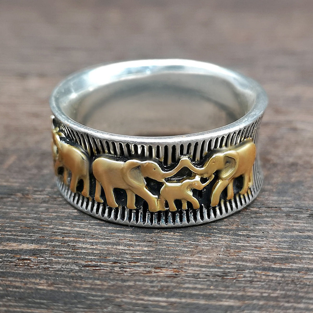 Eli – Anillo Elefant Gold Vintage