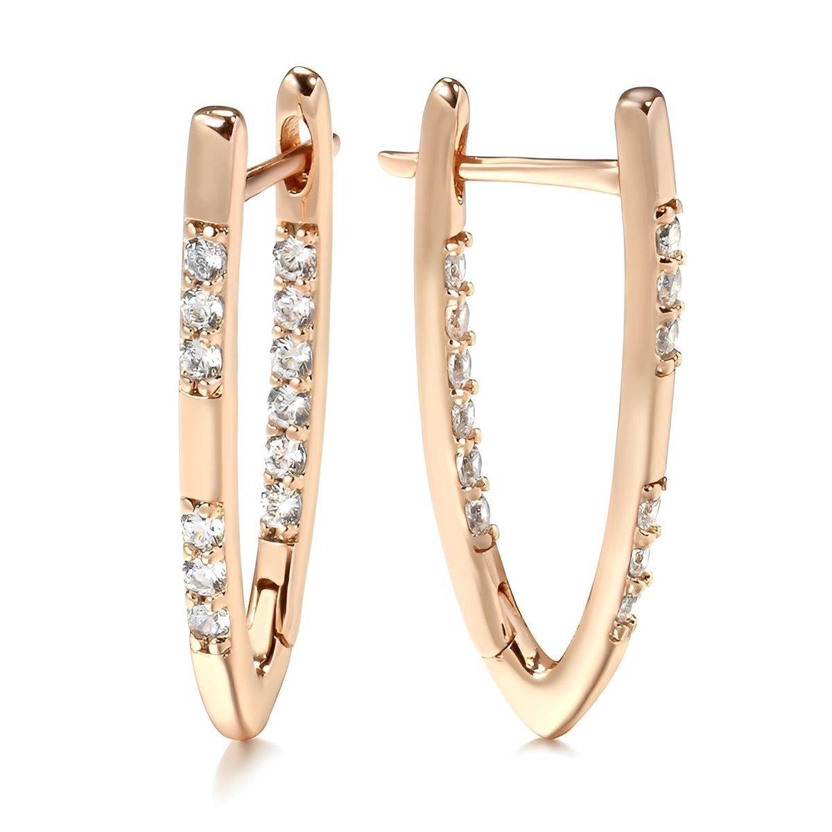 Cleah – Elegante Ohrringe aus goldfarbener Zirkonia