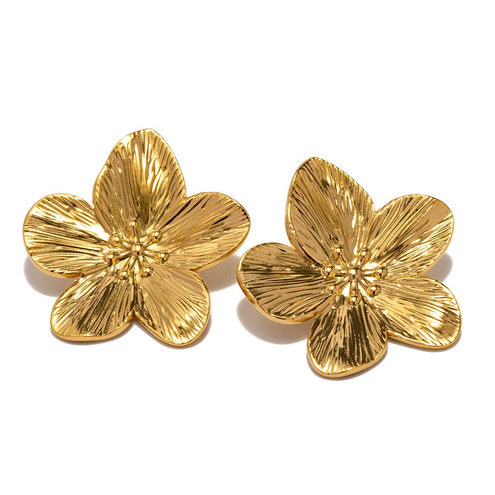 Rianne – Ohrringe Blume aus Gold
