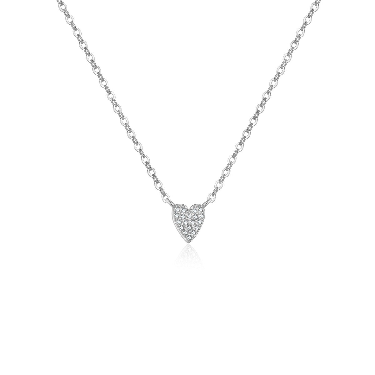 Juliet – Halskette Herz aus 925 Sterling Silber mit Diamant