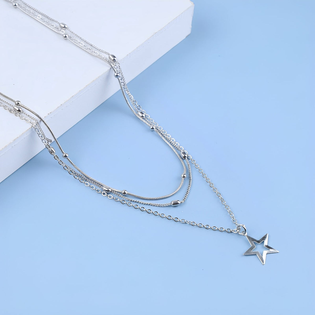 Elly – Vintage Silberhalskette mit Stern