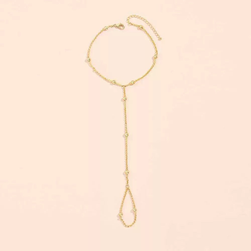 Lisa – Pulsera Kette aus Perlen und Handschuhen