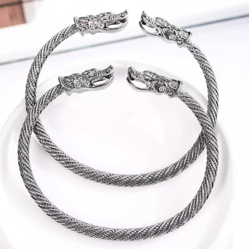 Ragnar – Armband vikingisch im aspekt von altem silber für männer