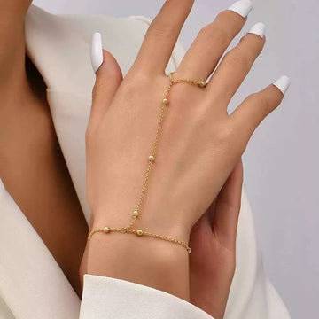 Lisa – Pulsera Kette aus Perlen und Handschuhen