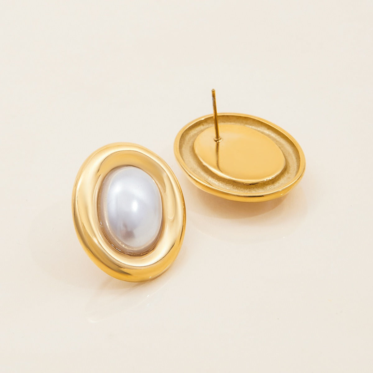 Colette – Ohrringe Vintage aus Edelstahl mit Perle