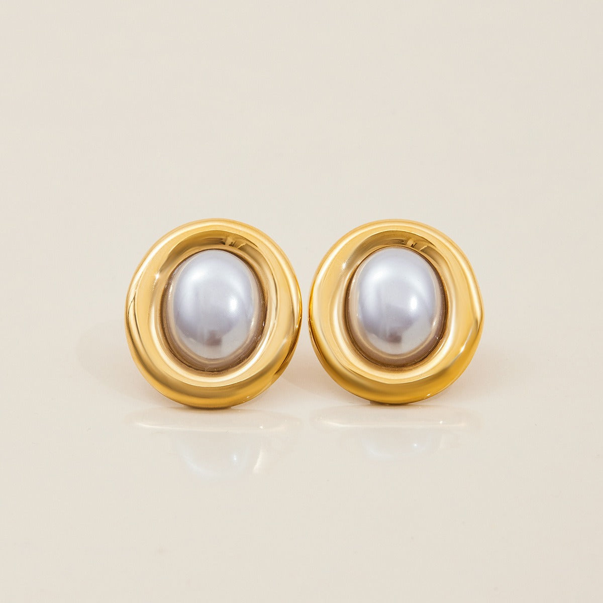 Colette – Ohrringe Vintage aus Edelstahl mit Perle