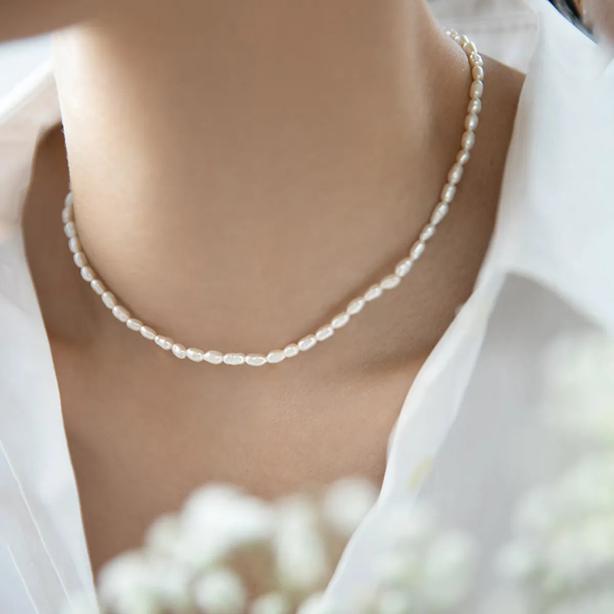 Olivia – Elegantes Perlenhalskette
