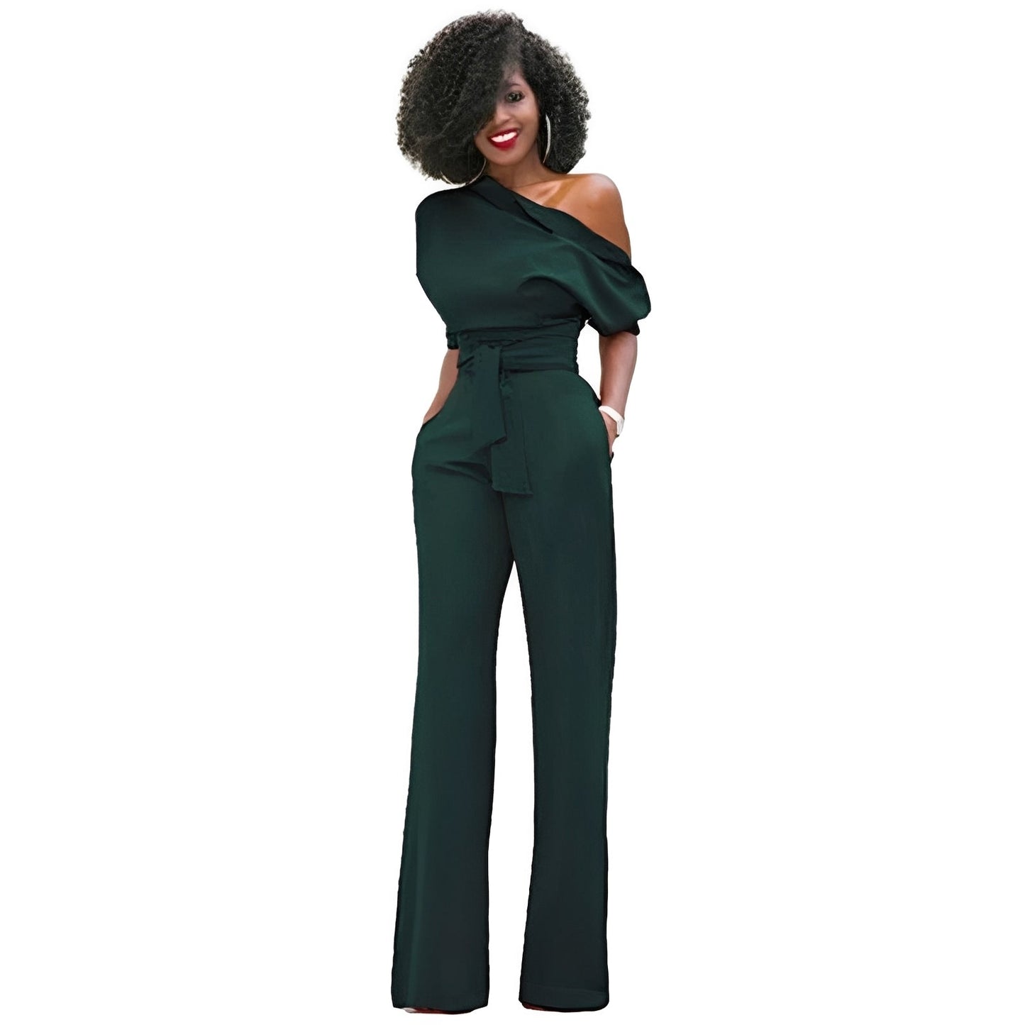Marie - Eleganter schulterfreier Jumpsuit für Damen
