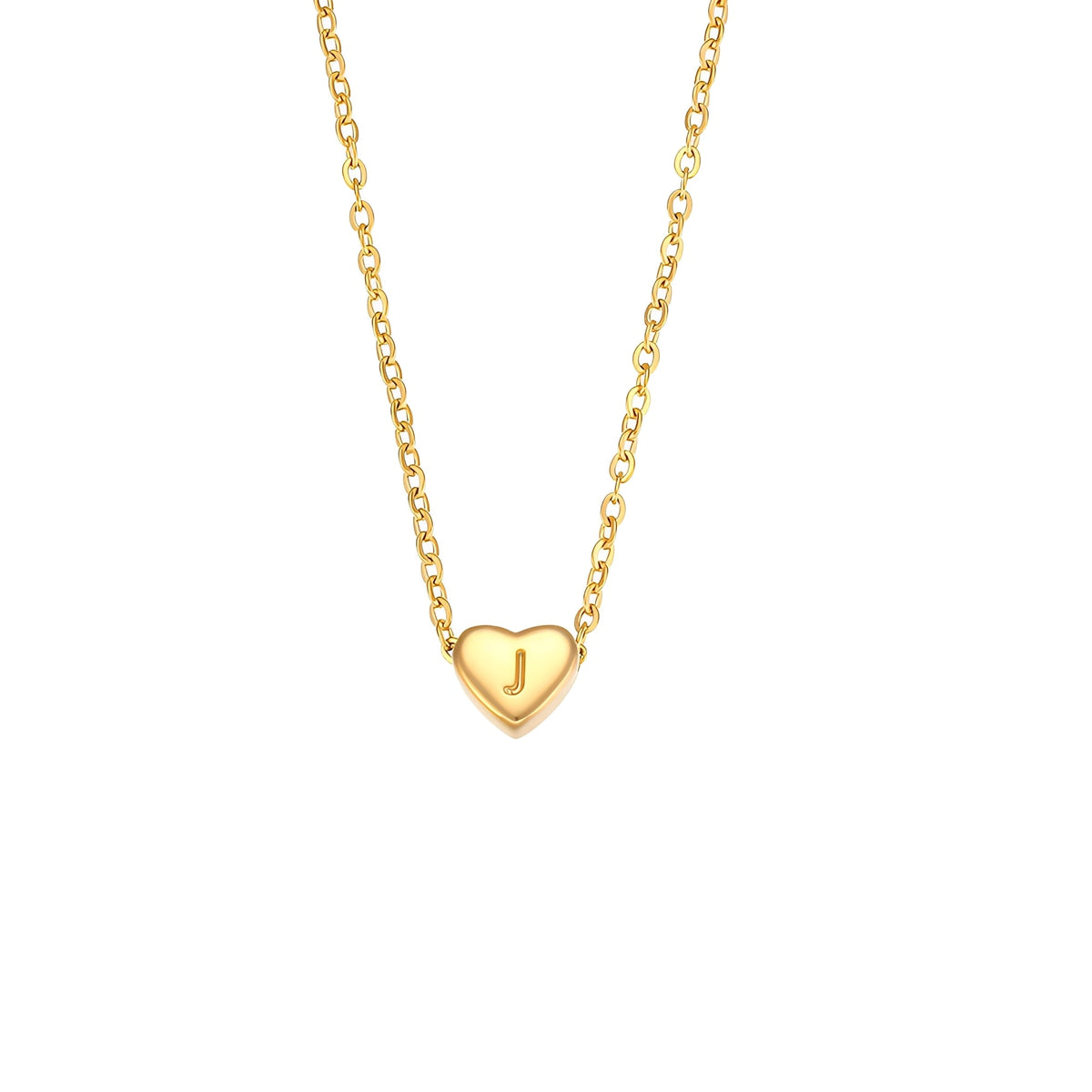 Amora – Halskette mit Initialen in Herzform Goldbeschichtung