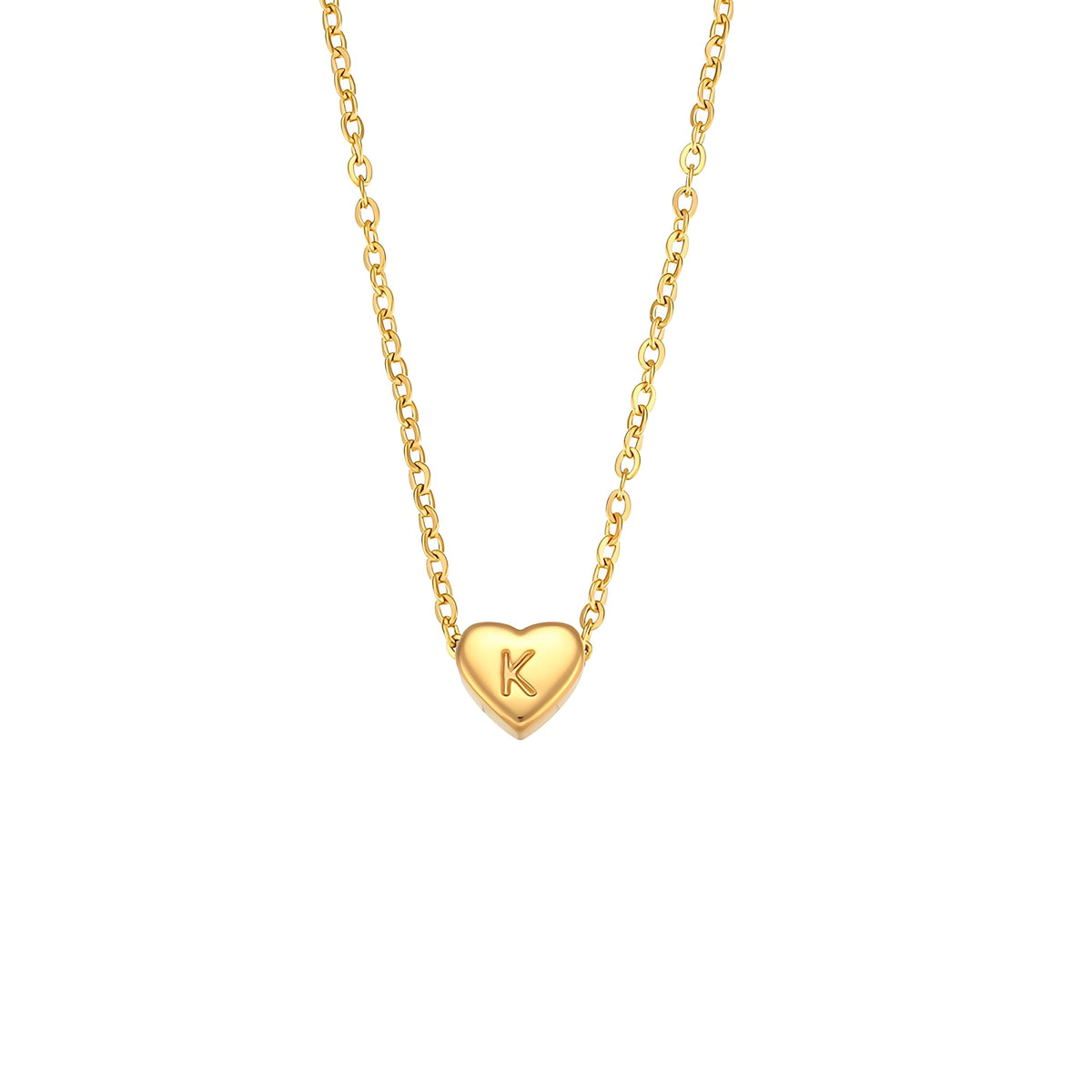Amora – Halskette mit Initialen in Herzform Goldbeschichtung