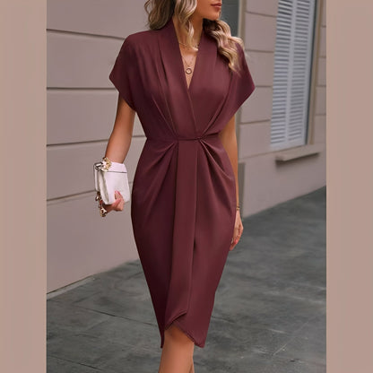 Vera – Stilvolles Midi-Wickelkleid