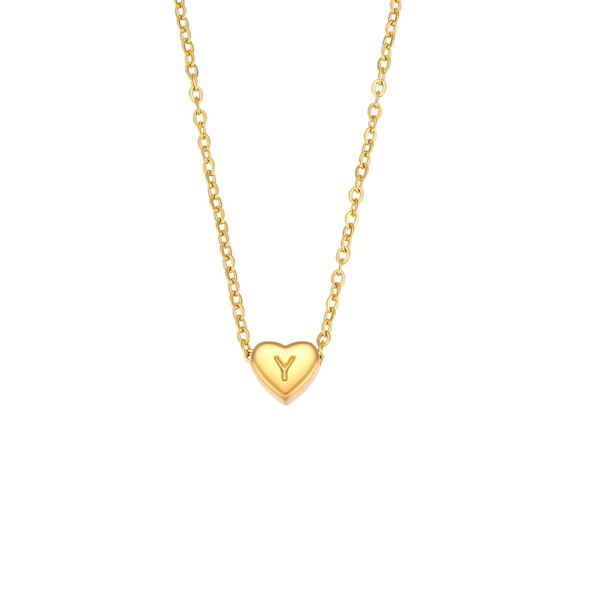 Amora – Halskette mit Initialen in Herzform Goldbeschichtung