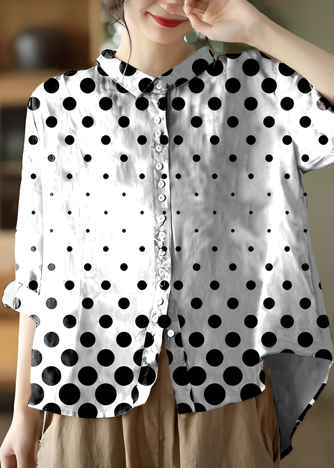 Tianna - Klassische Bluse mit langen Ärmeln für Damen
