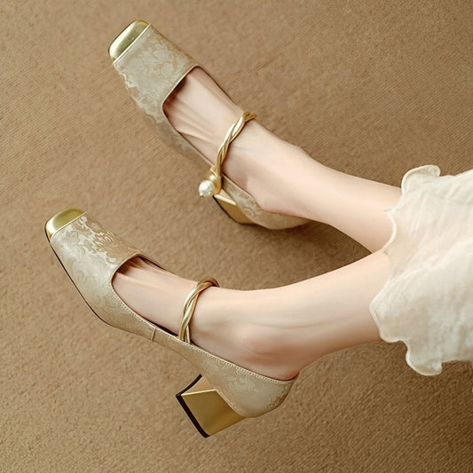 Evelyn - Stilvolle Seidensandalen mit Damenschuhabsatz