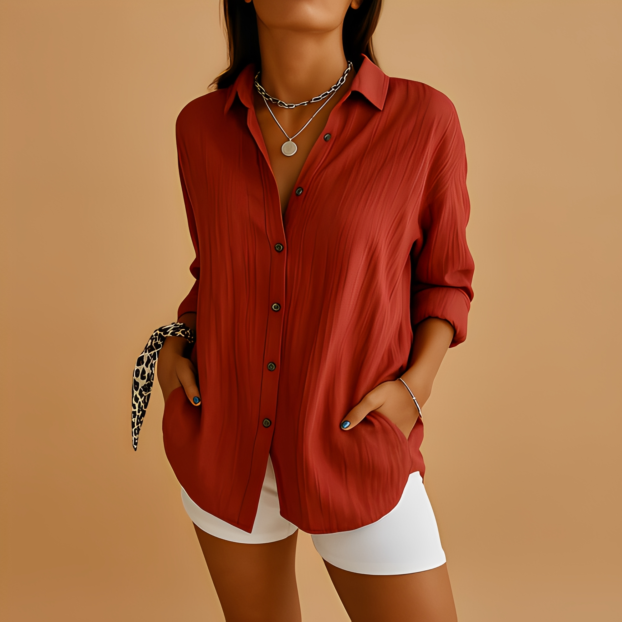 Aldina - Langarm-Alltagsbluse für Damen