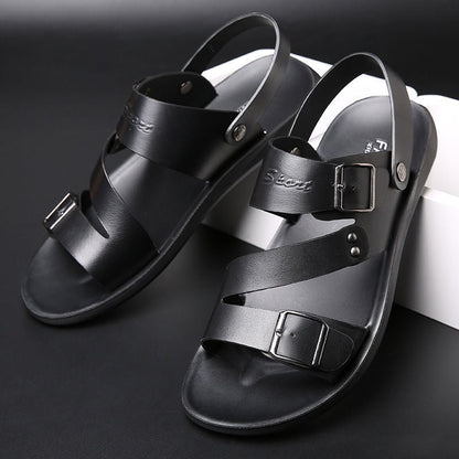 Nathan – Klassische Ledersandalen mit Schnalle
