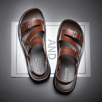 Nathan – Klassische Ledersandalen mit Schnalle
